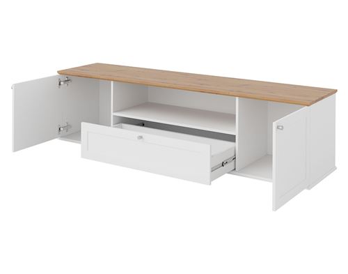 Meuble Tv blanc en bois