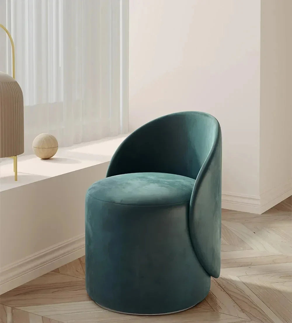Tabouret à langer rotatit, Chaise laine bouclée pour coiffeuse