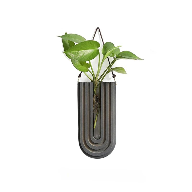 Vase Mural Moderne en Bois