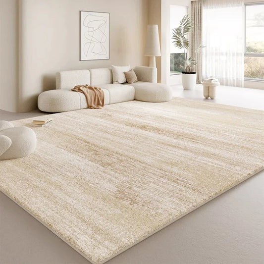 Tapis moelleux style crème – Doux, épais et antidérapant pour salon ou chambre