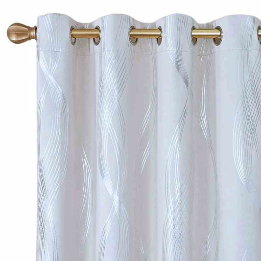 Double rideaux blancs