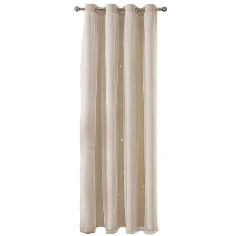 Double rideaux beige