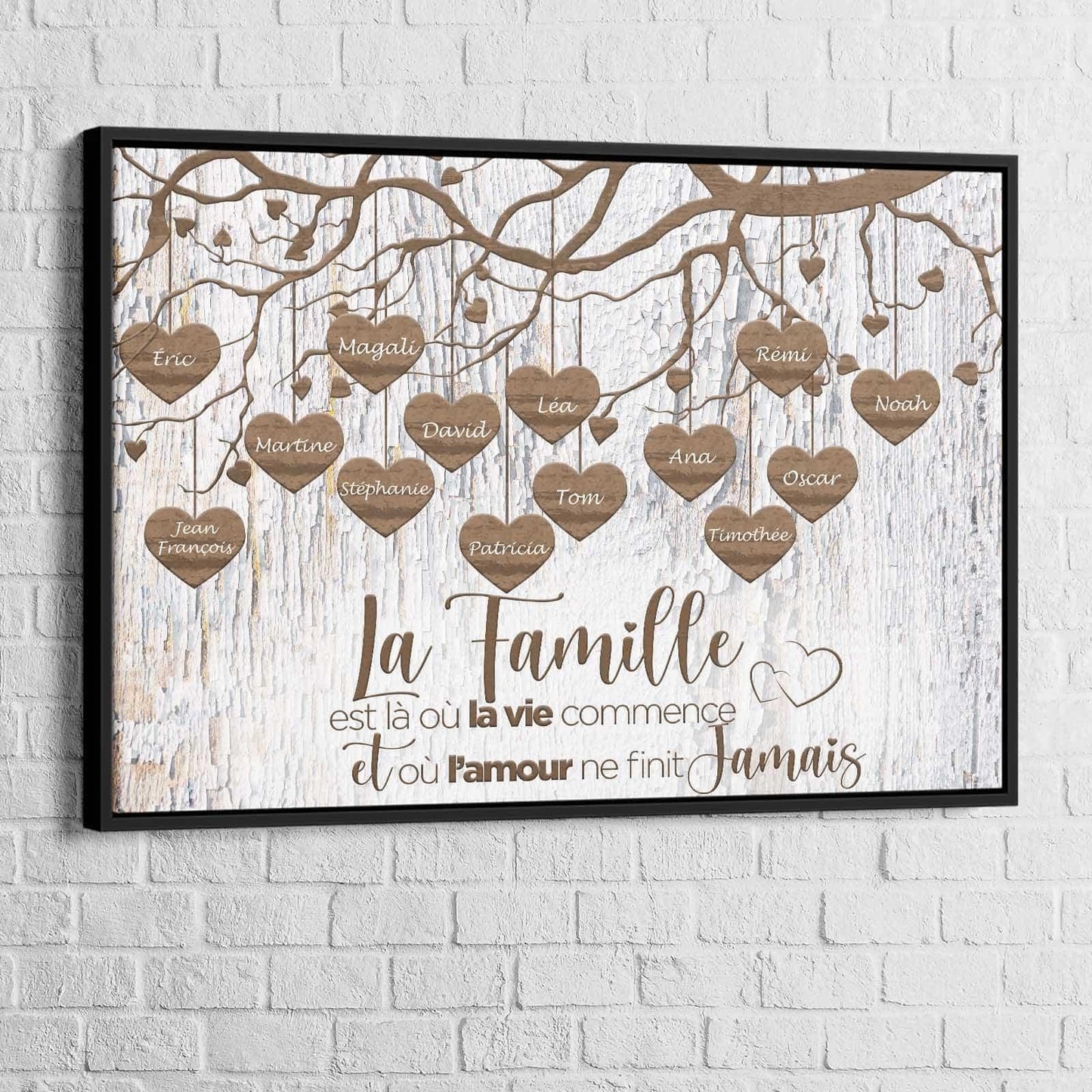 Tableau Personnalisé Famille Prénoms