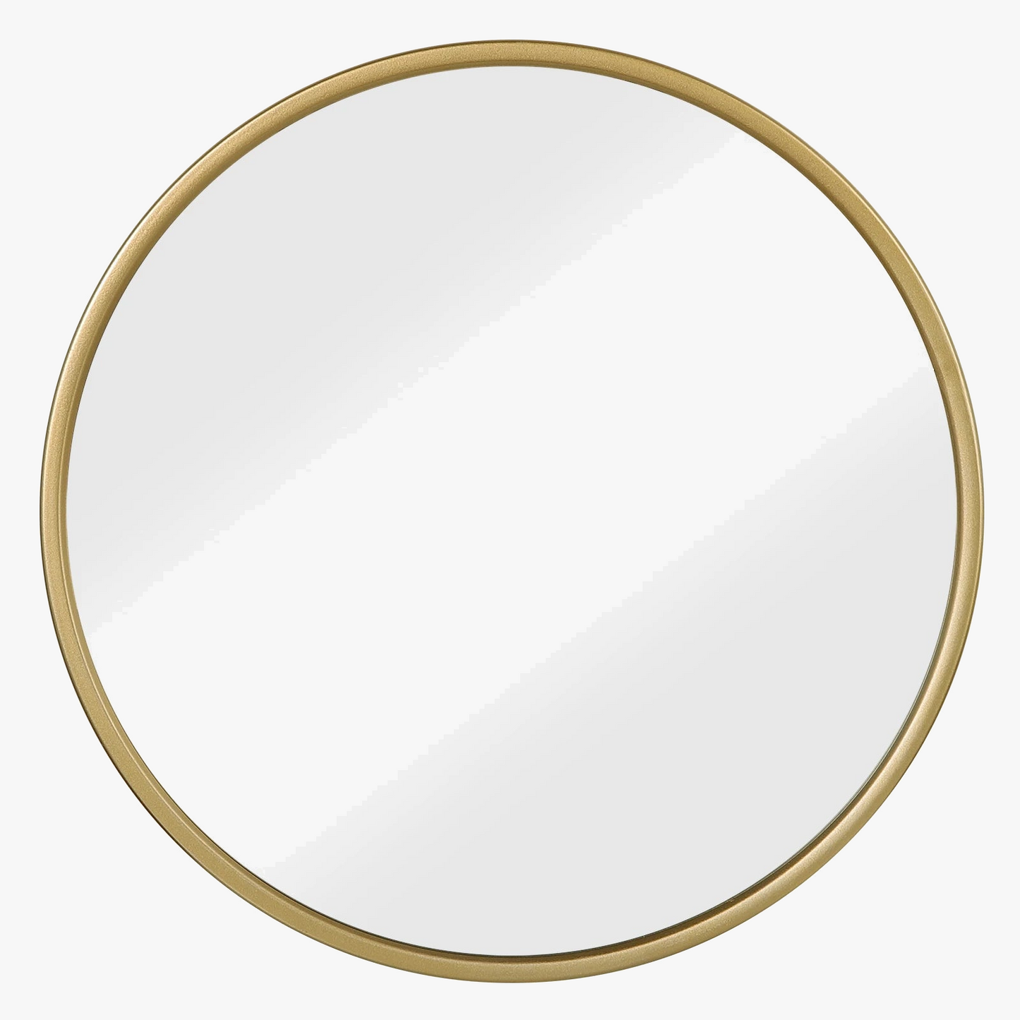 miroir suspendu rond moderne avec cadre en métal doré décoratif