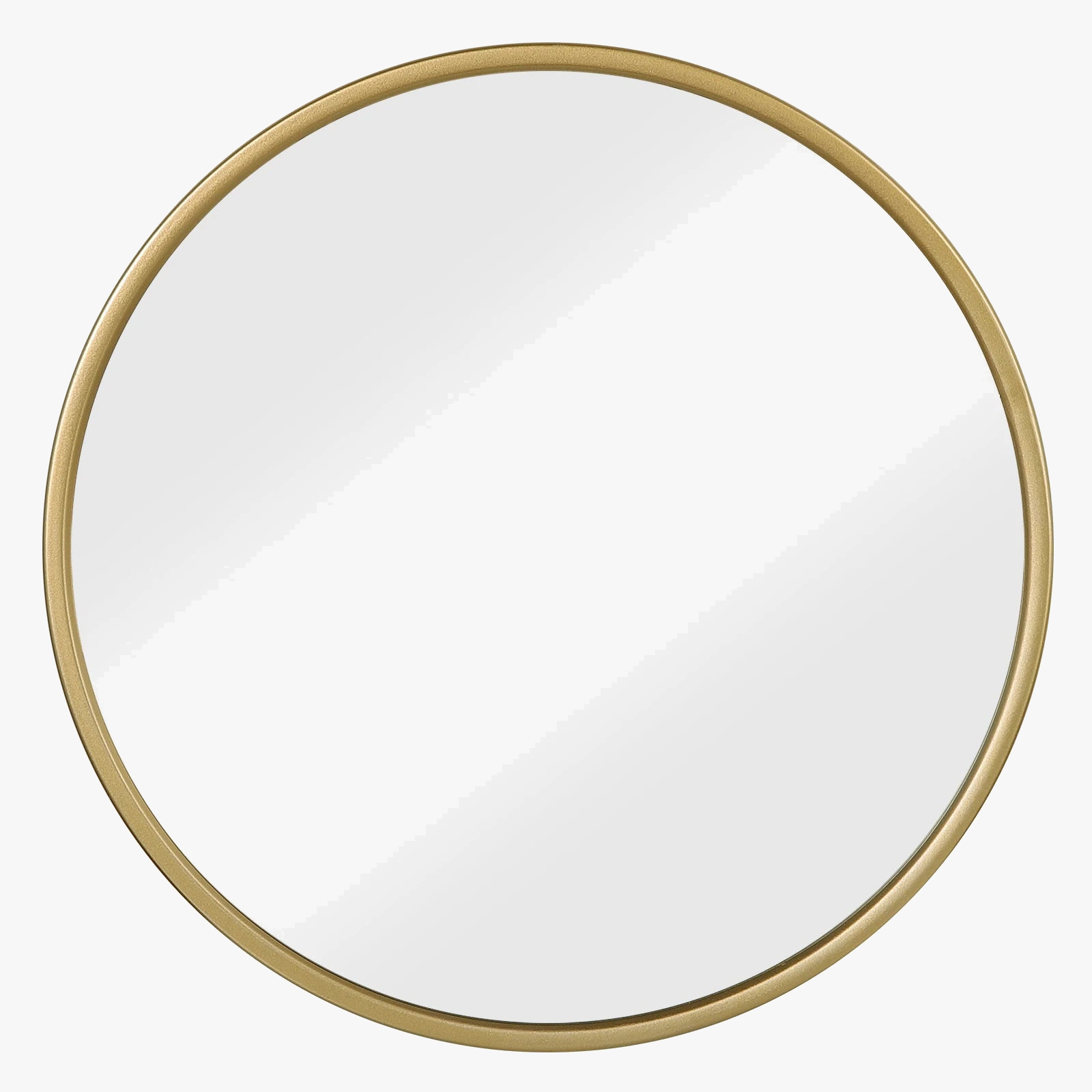 miroir suspendu rond moderne avec cadre en métal doré décoratif